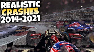 F1 REALISTIC CRASHES 2014 - 2021 #3