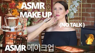 ASMR Autumn Makeup in a Cozy English Café 🍂🦋 | real person relaxing Fireside (no talk)