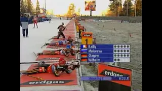 биатлон кубок мира 2006-2007 1 этап Эстерсунд гонка преследования женщины