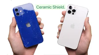 Apple iPhone 12 vs iPhone 12 pro Ceramic Shield Drop Test Analysis