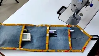 HOW TO MAKE HOLDER WITH OLD JEANS#diyjeans