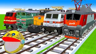 【踏切アニメ】あぶない電車 TRAIN PACMAN Vs 3 TRAIN Crossing 🚦 Fumikiri 3D Railroad Crossing Animation #1