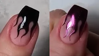 Chrome Flame Nails | The EASY way!