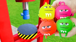 EXPERIMENT HYDRAULIC PRESS VS M&M Candy TOY