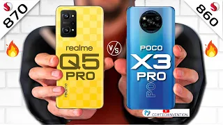 Realme Q5 Pro VS POCO X3 Pro Camera | Body | AnTuTu | Benchmark | Display | Full Comparison