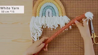 Macrame Rainbow Wall Hanging | Lemon Art Crafts