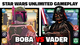 Boba Fett Cunning VS Darth Vader Command - IRL Star Wars Unlimited Gameplay! SWU TCG FFG