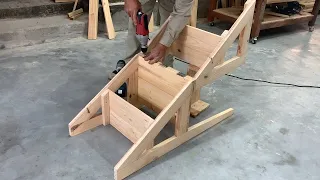 Amazing Techniques Woodworking Skills Ingenious - How To Build A Chair Combined With A Ladder Unique