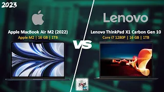 Apple MacBook Air M2 vs Lenovo ThinkPad X1 Carbon