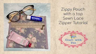 Lets make a Super Easy Zipper Pouch with a Top Sewn Lace Zipper - Tilda Lover's Club