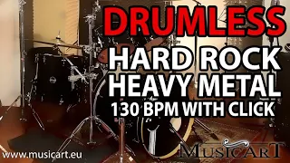 Hard Rock Heavy Metal DRUMLESS backing track with click