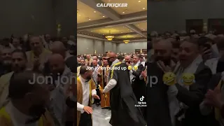 Jon Jones dancing at an Arabian wedding