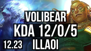 VOLI vs ILLAOI (TOP) | 12/0/5, 8 solo kills, Legendary | EUW Master | 12.23