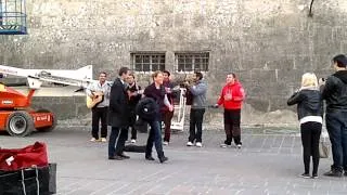 slovakische Straßenmusikanten in der Altstadt Salzburg II