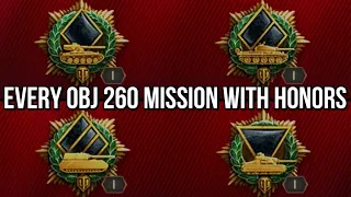 Every Final Mission for Obj 260 WITH HONORS (besides SPGs) | World of Tanks