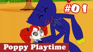 Plants Vs Zombies in Poppy Playtime Animation #1: Huggy Wuggy Is In Love With Poppy Doll