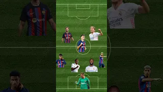 افضل تشكيله مشتركه بين ريال مدريد و برشلونه 😱⚽