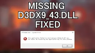 How to Fix d3dx9_43.dll Missing Error for All Games & Apps in Windows 7/8/8.1and 10