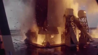 Apollo 11 launch, camera E8 (real time with added audio)