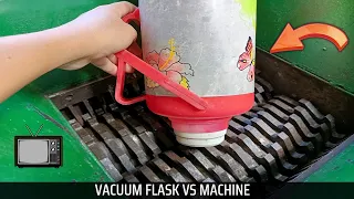 Plastic Vacuum Flask vs Fast Shredder Machine