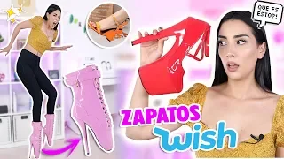 PROBANDO LOS ZAPATOS MÁS RAROS DE WISH 2 ¿POR QUÉ PEDI ESTO? 😱 | Claudipia