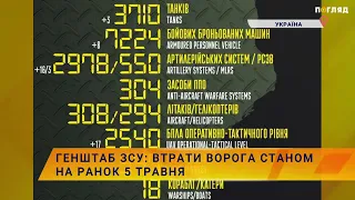 ☠️Генштаб ЗСУ: втрати ворога станом на ранок 5 травня