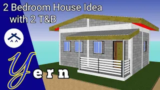 2 Bedroom House Idea with Small Porch