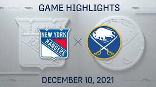 NHL Highlights | Rangers vs. Sabres - Dec 10, 2021