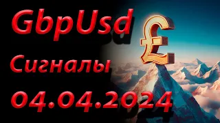 Сигнал GBP USD. 04.04.2024. Прогноз форекс. Торговля на бирже. Торговые рекомендации