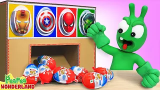 Pea Pea Explores Superhero Surprise Eggs | PeaPea Wonderland - Funny Cartoon For kids