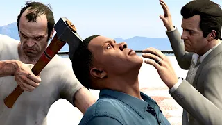 GTA V PC Trevor Kills Michael And Franklin (Editor Rockstar Movie Cinematic Short Film)