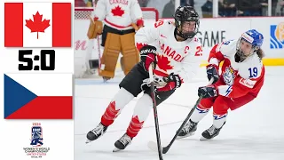 CANADA VS CZECHIA HIGHLIGHTS IIHF WOMEN WORLD CHAMPIONSHIP 2024