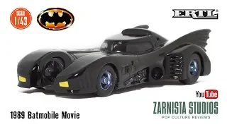 1:43 Scale 1989 Keaton Batmobile “Batman” by Ertl diecast Tim Burton designed by Anton Furst