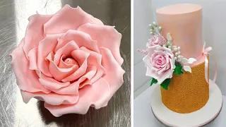 Easiest Way How to Make Big Rose Flower Fondant Cake Topper