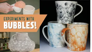 Beautiful Bubbles on Pottery! BRAND NEW BLOWING TECHNIQUE!