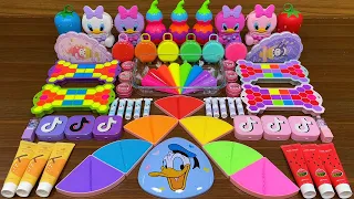 RAINBOW DONAL DUCK ! Mixing random into GLOSSY SLIME ! 💕💕💕 Diana Slime#562