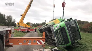 20.10.2021 - VN24 - Feed Silo Truck Dumped in Ditch