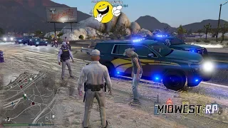 Midwest RP - GTA 5 Roleplay - 9 - DUI / High Speed chase/ Shoot-out