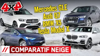 Battle SUV : Audi Q7, BMW X5, Mercedes GLE et Tesla Model X