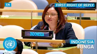 🇮🇩 Indonesia - First Right of Reply, United Nations General Debate, 76th Session | #UNGA