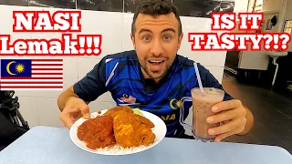 AMERICAN Tries Malaysia's BEST Food NASI LEMAK For The FIRST Time!