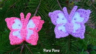 How To Crochet A Butterfly I Crochet Animal Applique