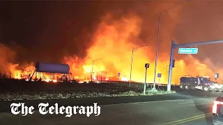 Hawaiians dive into sea to escape ‘apocalyptic’ wildfires