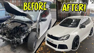 I SPENT 1 YEAR FIXING THIS SUPER WRECKED MK6 VW GOLF R... WATCH IN 10 minutes | CRAZY TRANSFORMATION