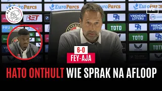 Hato onthult wie zijn mond opendeed in kleedkamer; Van 't Schip schaamt zich na Feyenoord - Ajax