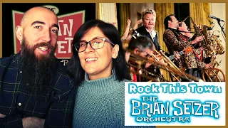 The Brian Setzer Orchestra - Rock This Town (REACTION) with my wife