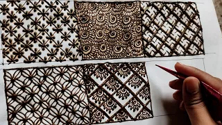 Basic Mehndi Filling Patterns || Different Henna Grids || Mehndi Tutorials For Beginner's