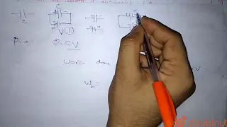 "An uncharged capacitor having capacitance `C` is connected across a battery of voltage `V`.