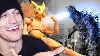 Reacting to POKEMON vs GODZILLA!? (Funny)