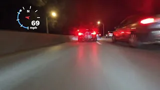 Infiniti crashes into 2 cars (Alternate POV)